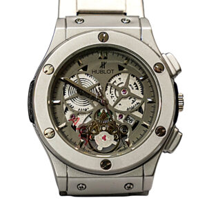 Hublot Style Skeleton Silver Automatic Watch