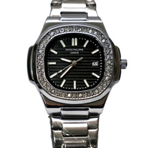 Patek Philippe Style Diamond - Black Dial