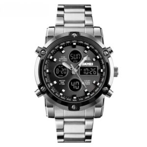 SKMEI Digital and Analog Multifunctional Black Dial Watch